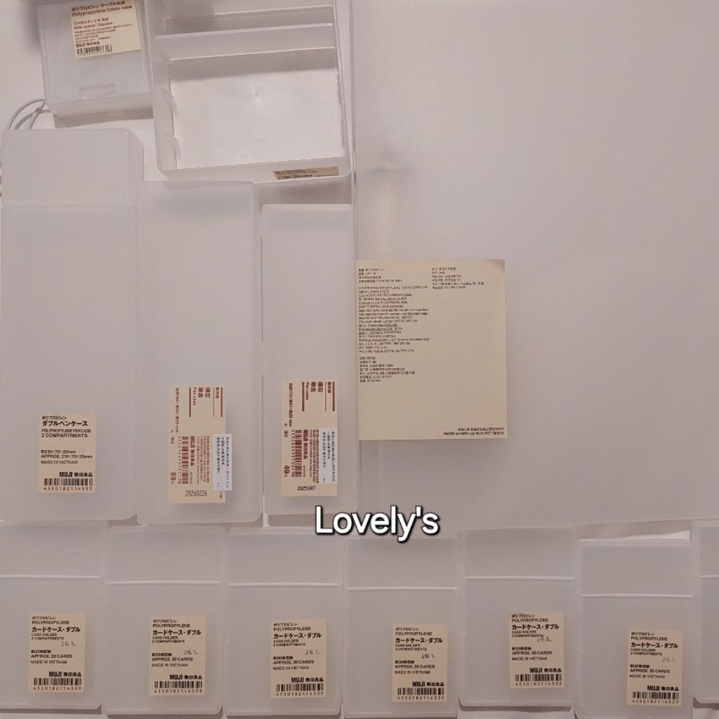 [NEW] MUJI OFFICIAL POLYPROPYLENE CARD HOLDER 2 COMPARTMENTS PEN CABLE CASE BINDER A4 A5 2 HOLES RIN