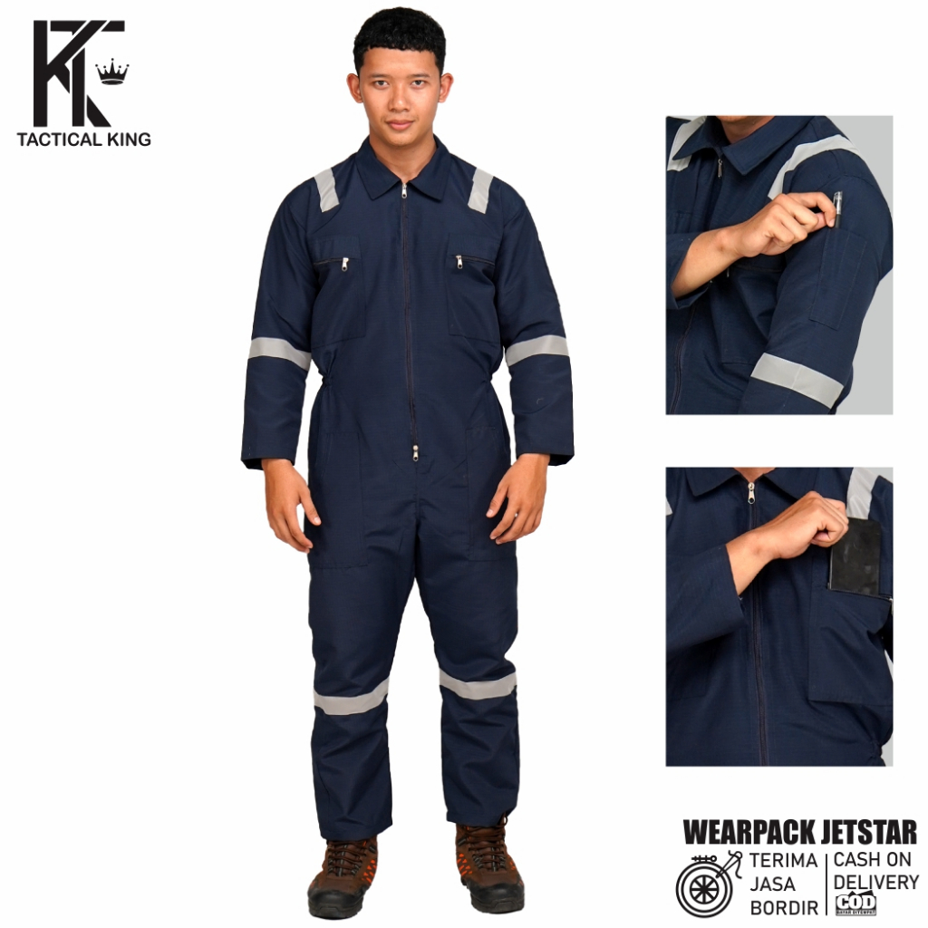 Grosir Wearpack safety scotlight katelpak safety seragam kerja proyek Baju bengkel