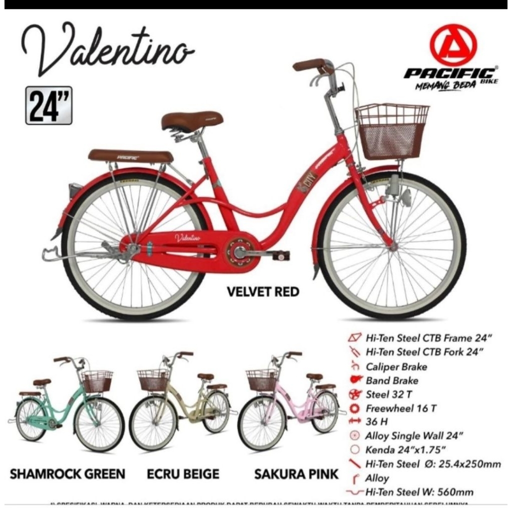 SEPEDA 26INCH VALENTINO PACIFIC CTB