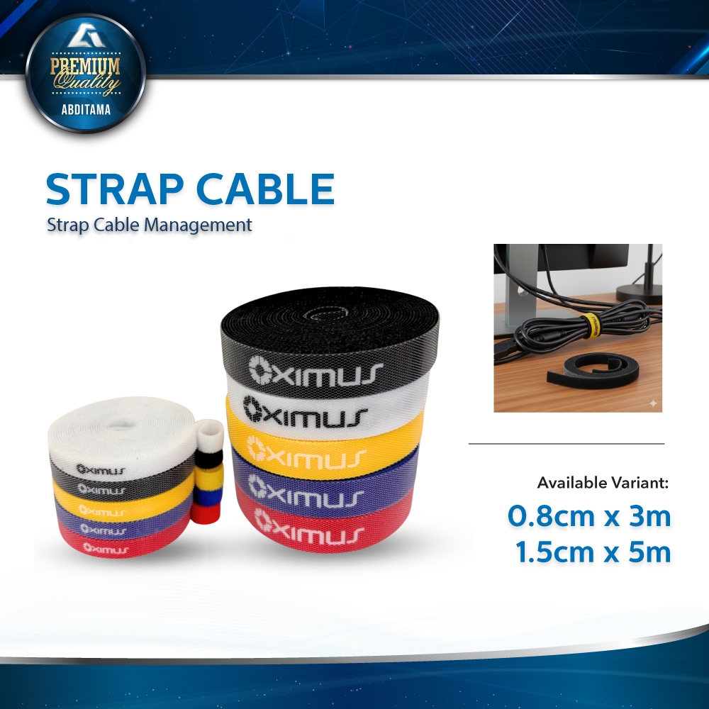 Oximus Strap Cable Management Cable Ties Peralatan Management Organizer Pengikat Kabel flexible Idea