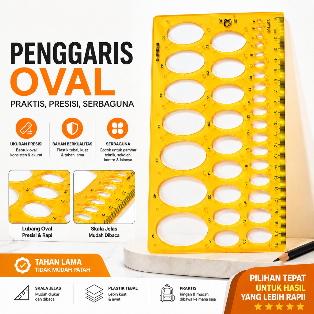 PENGGARIS MAL OVAL COKAI ACCURATE KJ-003