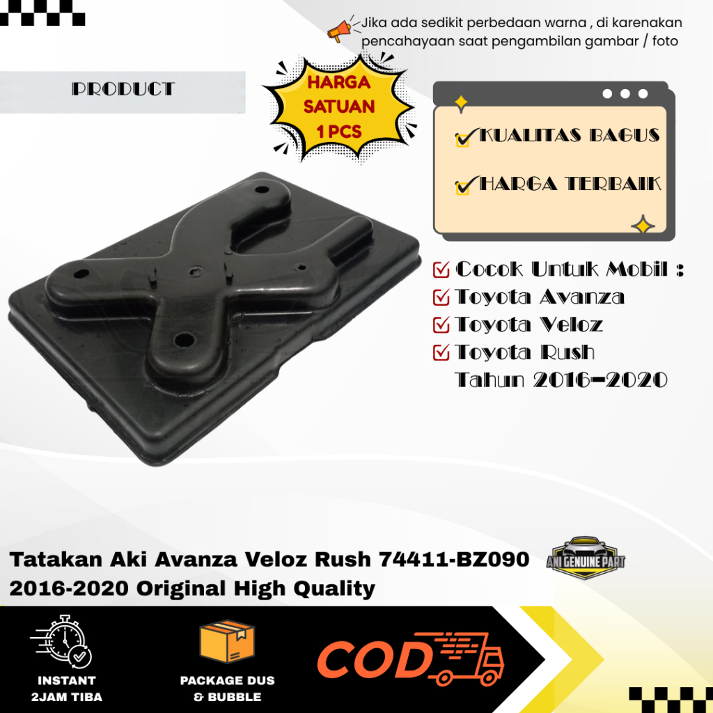 Tatakan Aki Avanza Veloz Rush 74411-BZ090 2016-2020 Original