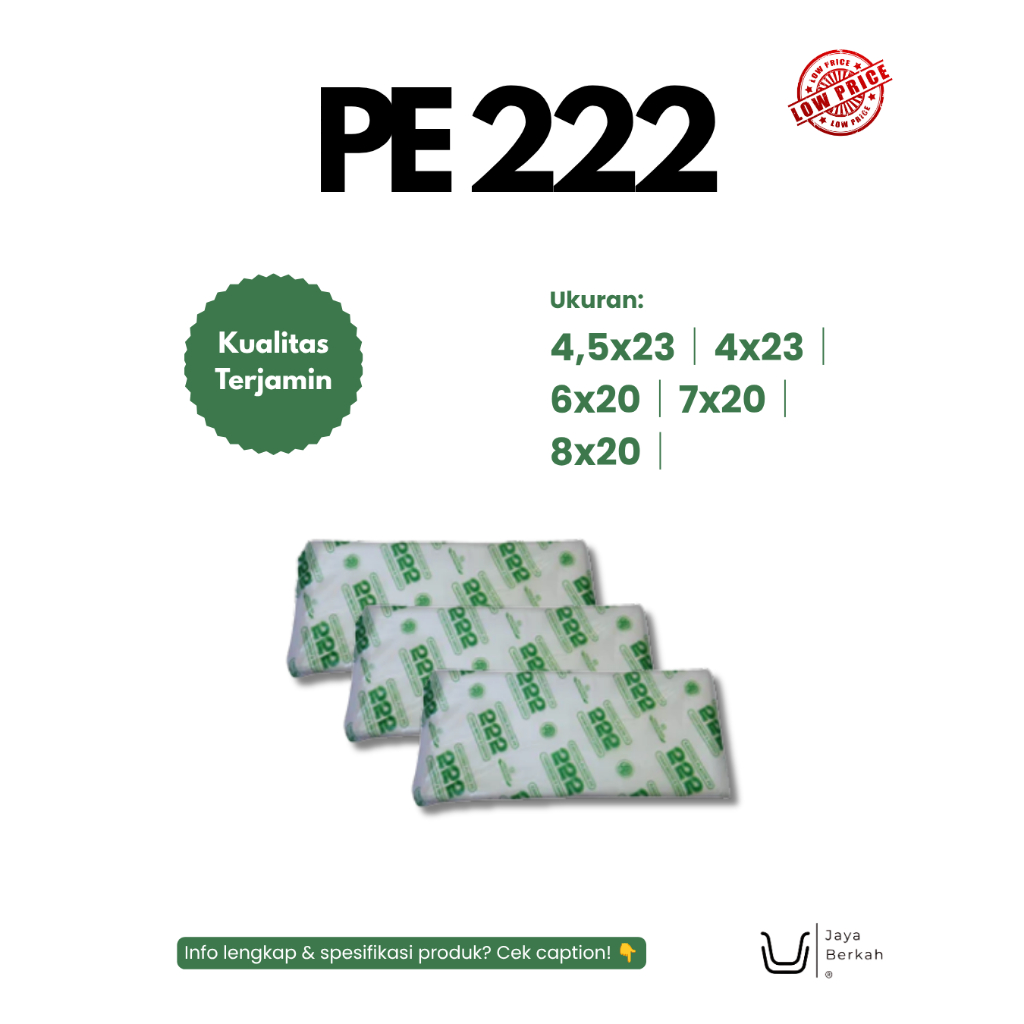 Plastik murah / PE 222 Hijau / Plastik kiloan / Plastik 8x20 / Plastik 7x20 / plastik 6x20 / plastik