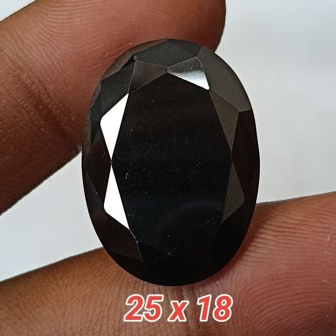 Batu Permata Diamond Hitam , Jumbo 25 x 18 mm