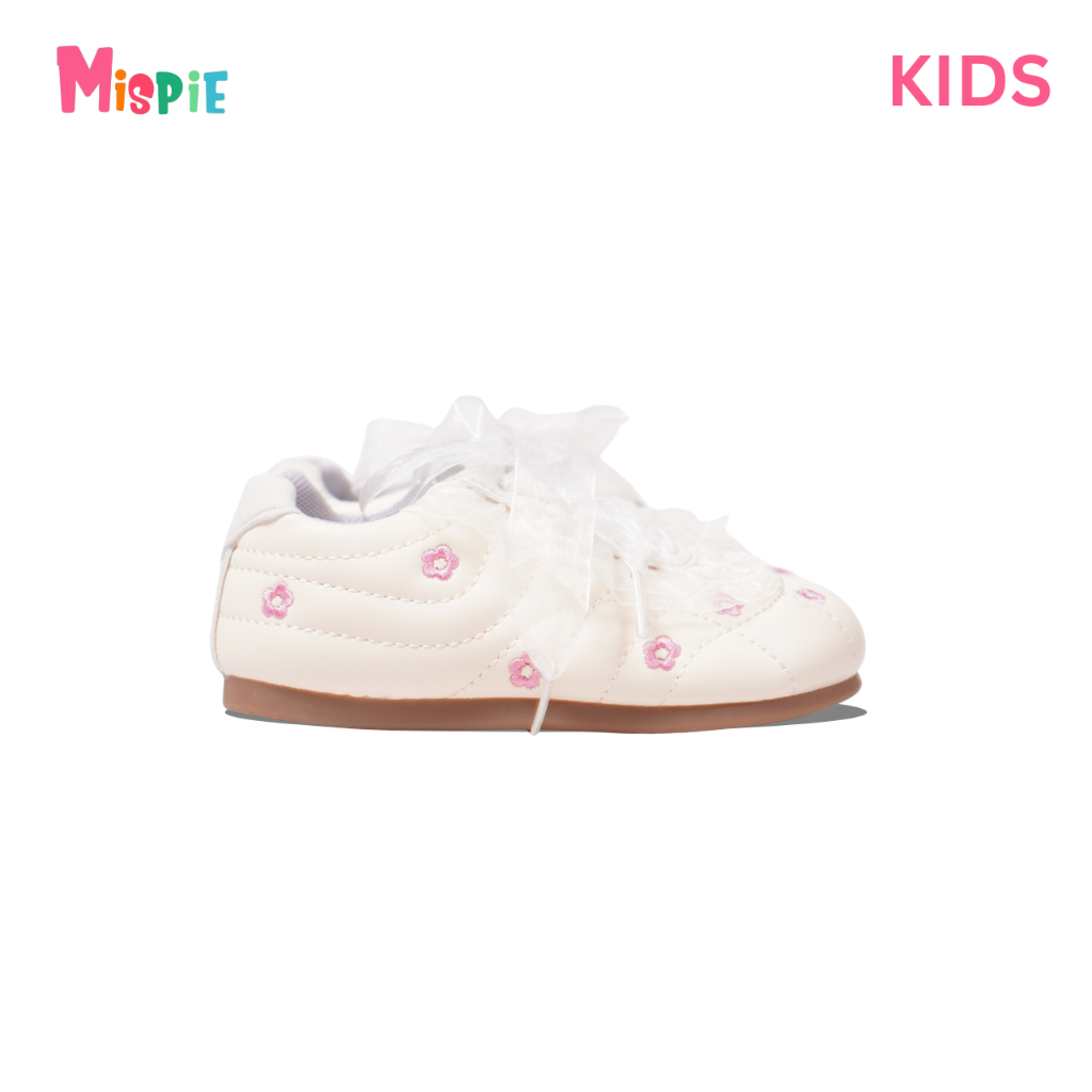 Mispie Shoes White Pink Flower