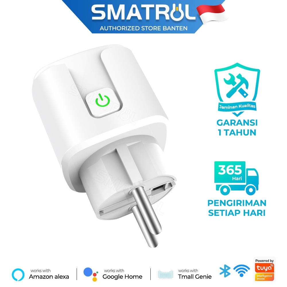 SMATRUL 20A/16A Smart WiFi Plug Wireless supports timer power monitoring and voice control-TUYA Smar