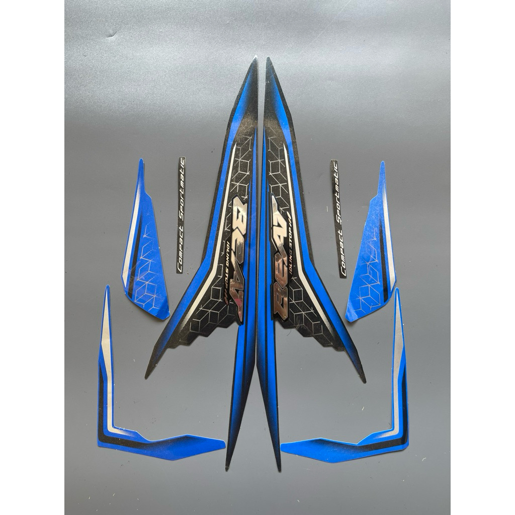STRIPING STIKER BEAT FI IDLING STOP ISS 2020 HITAM BIRU
