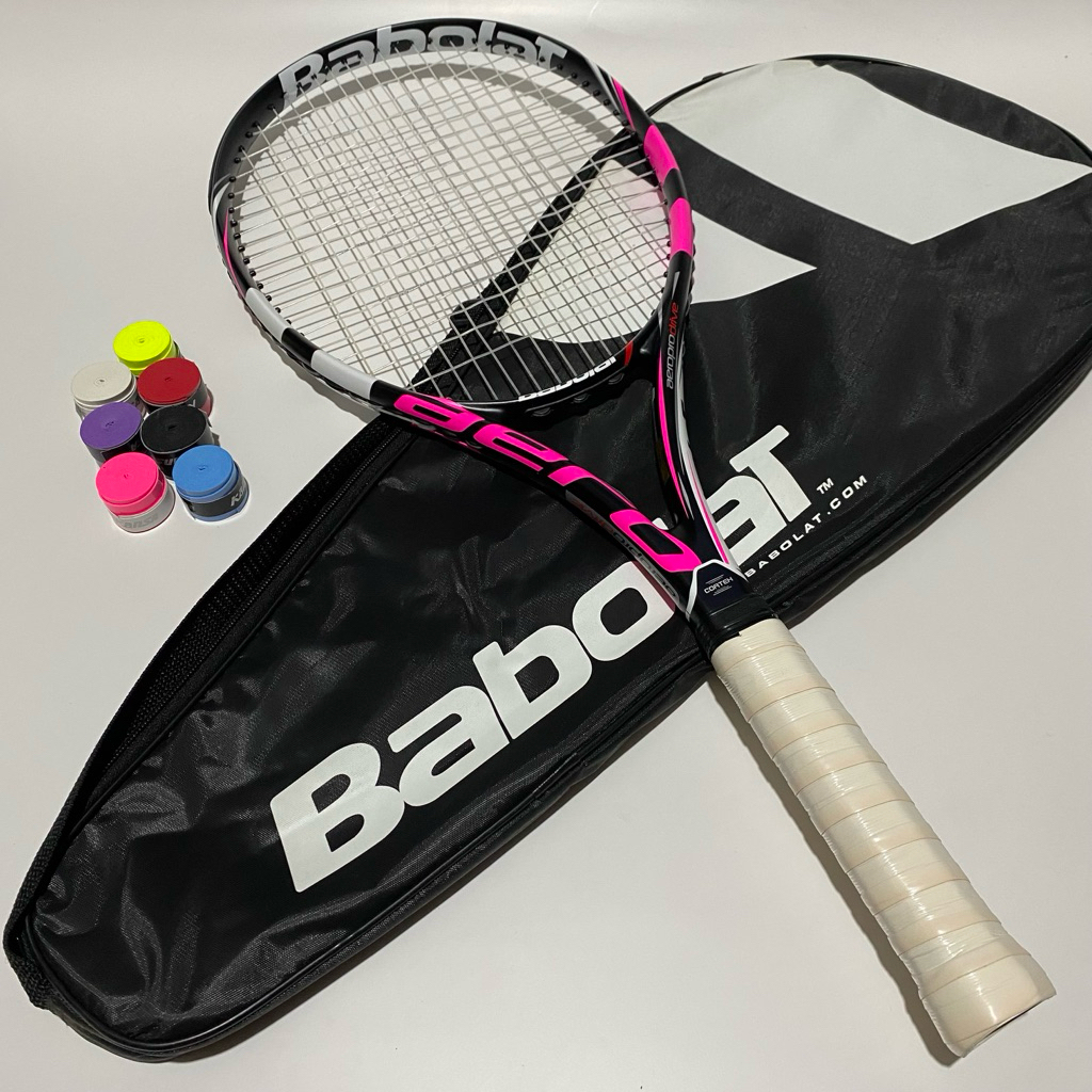 raket tenis new babolat aero pro drive pink import premium siap pakai