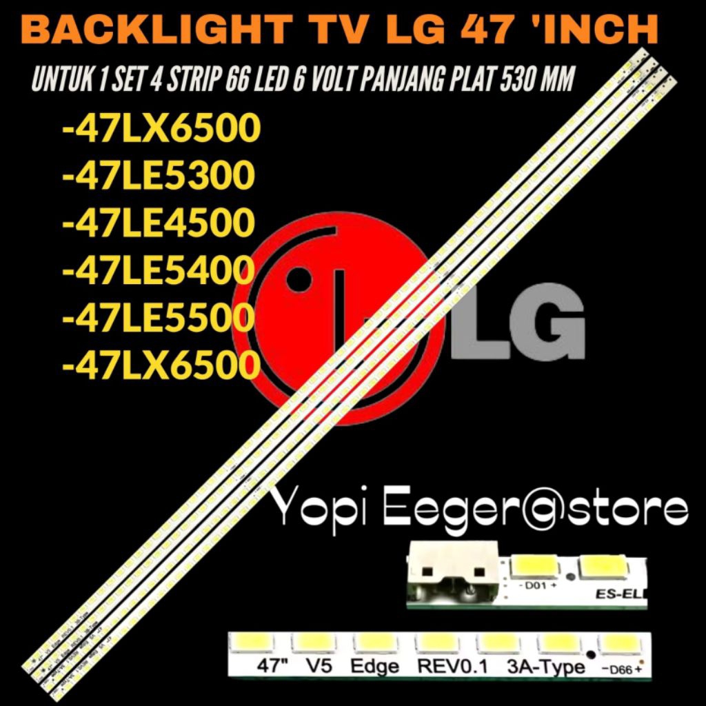 BACKLIGHT TV LED LG 47 INCH 47LX6500- 47LE5300- 47LE4500- 47LE5400- 47LE5400 BACKLIGHT TV LG 47 INCH