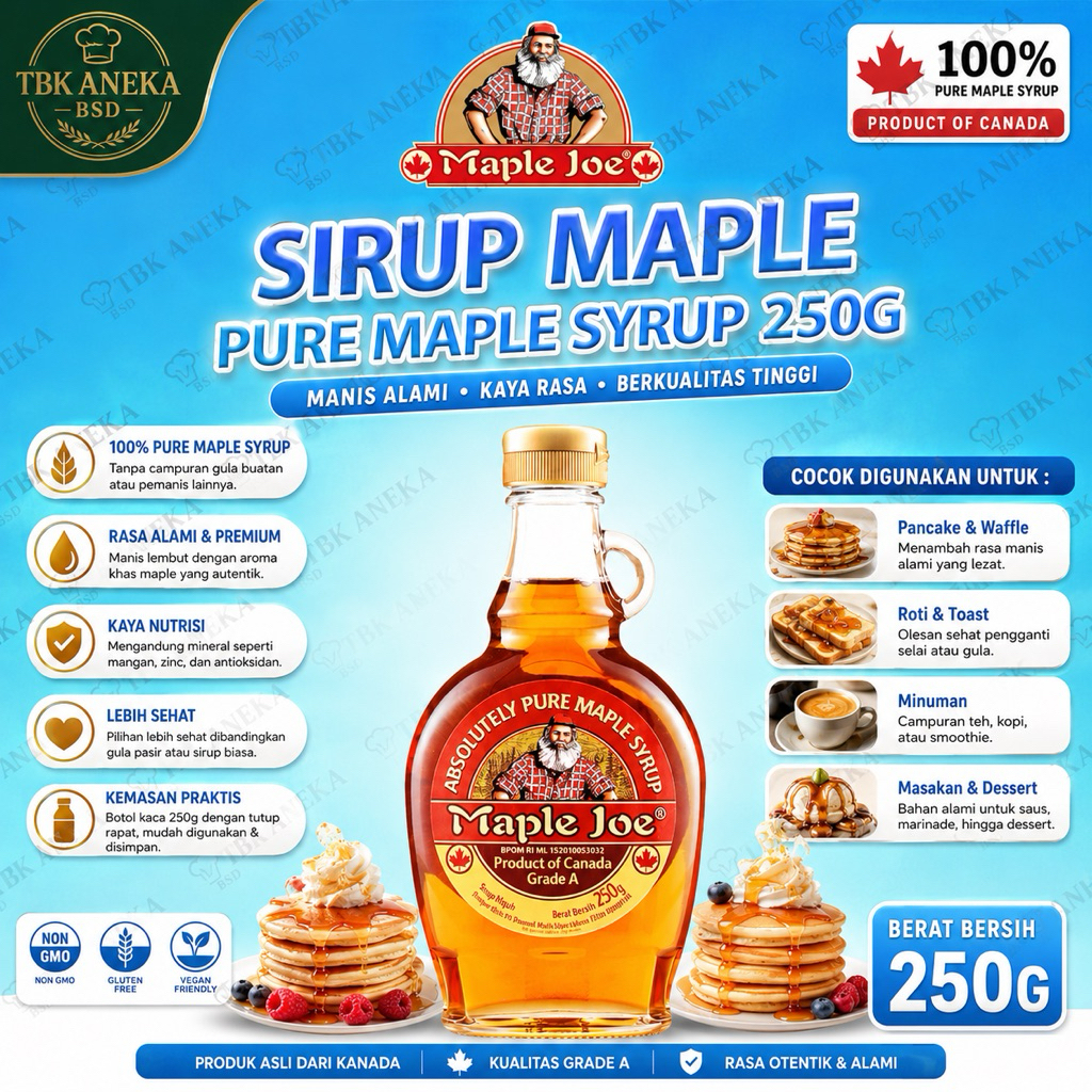 MAPLE JOE maple syrup Canada grade A / sirup maple 250gr