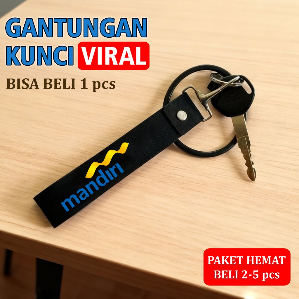 MANDIRI Bank Mandiri Gantungan Kunci Motor Tas KeyChain