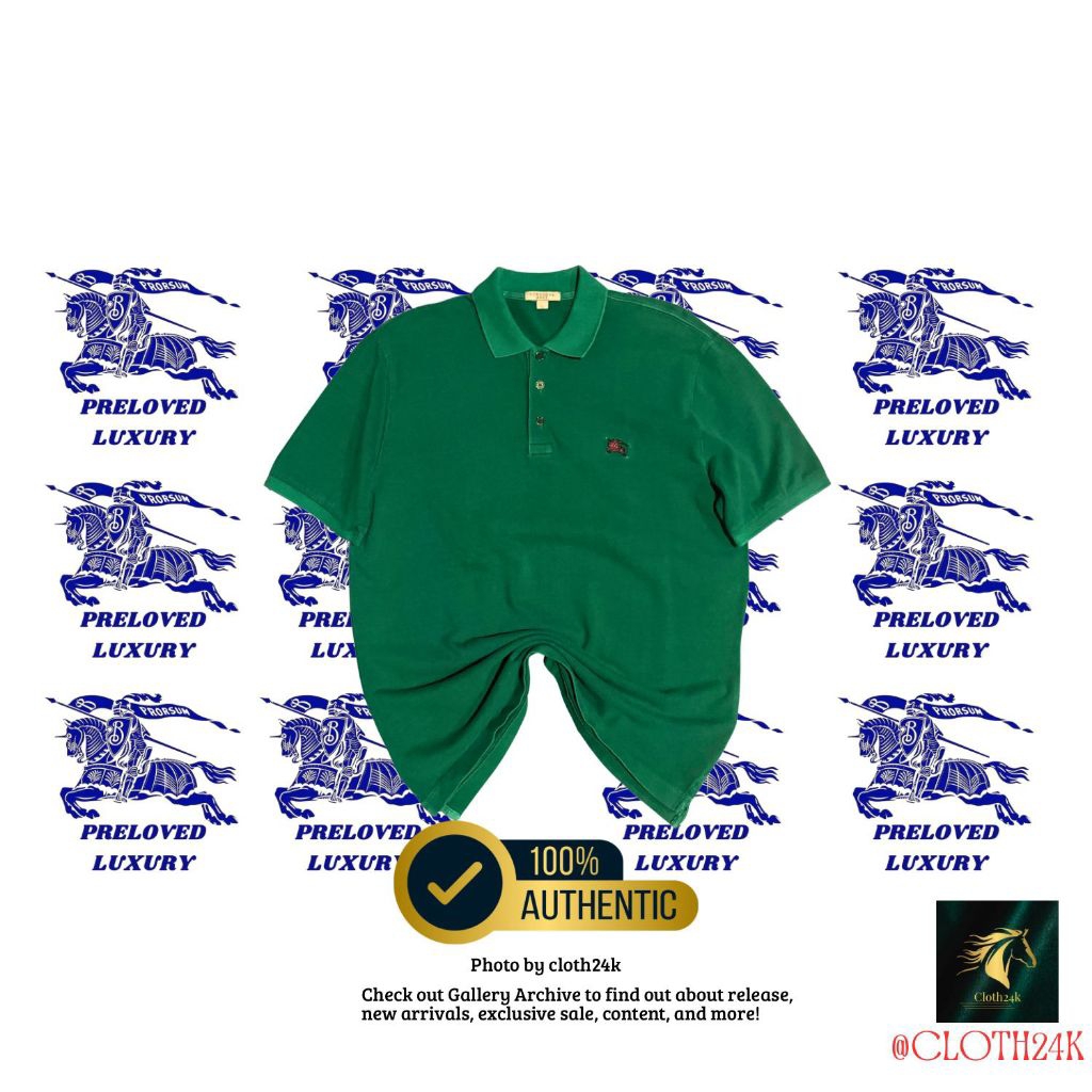 b*berry - polo shirt  logo besi second branded brand luxury preloved old money style