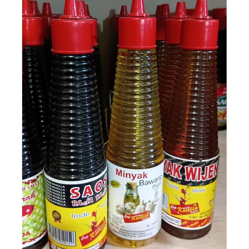 minyak wijen, minyak bawang, saos raja rasa