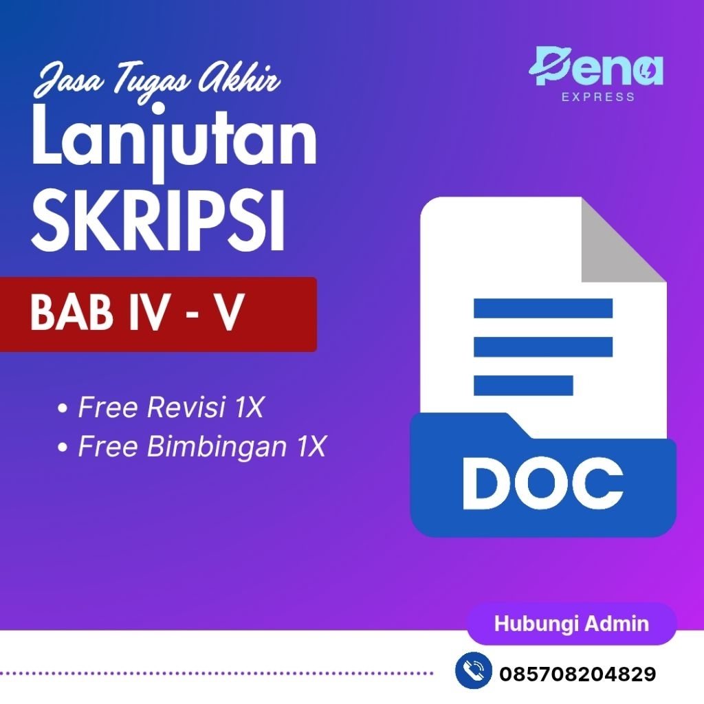 Jasa Bab IV & V Skripsi (Kualitatif dan Kuantitatif)