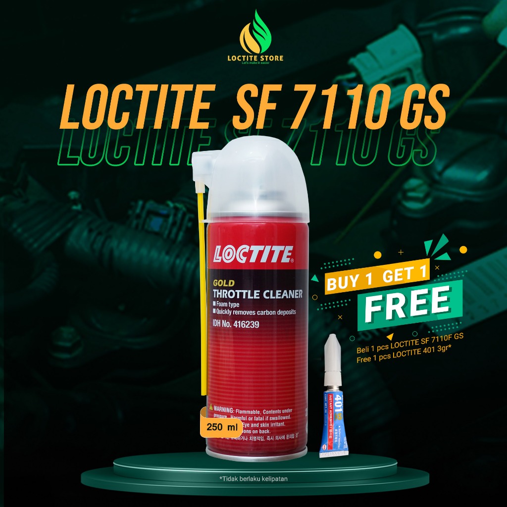 PEMBERSIH RUANG BAKAR LOCTITE GOLD SF 7110GS THROTTLE CLEANER
