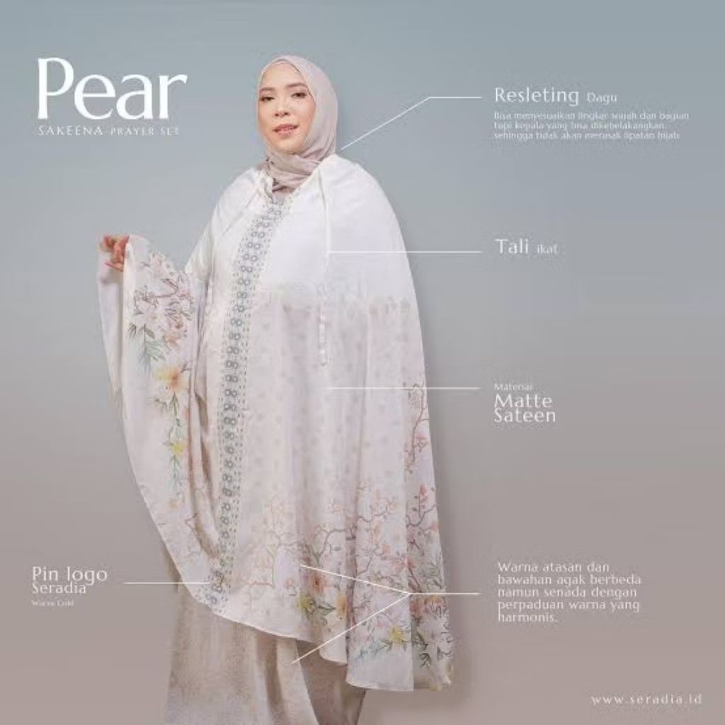 Mukenah Seradia X Fitrop pear prayer set