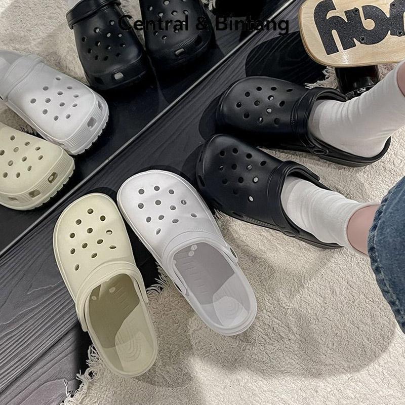 CUCI GUDANG Central & Bintang 2026 Classic Crocs Sandal Putih - Sepatu Santai Wanita Pria untuk