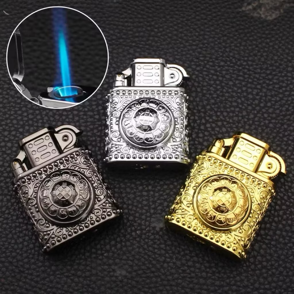 Korek Api Spinner Isi Gas Api Las Tahan Angin Mancis Lighter Classik