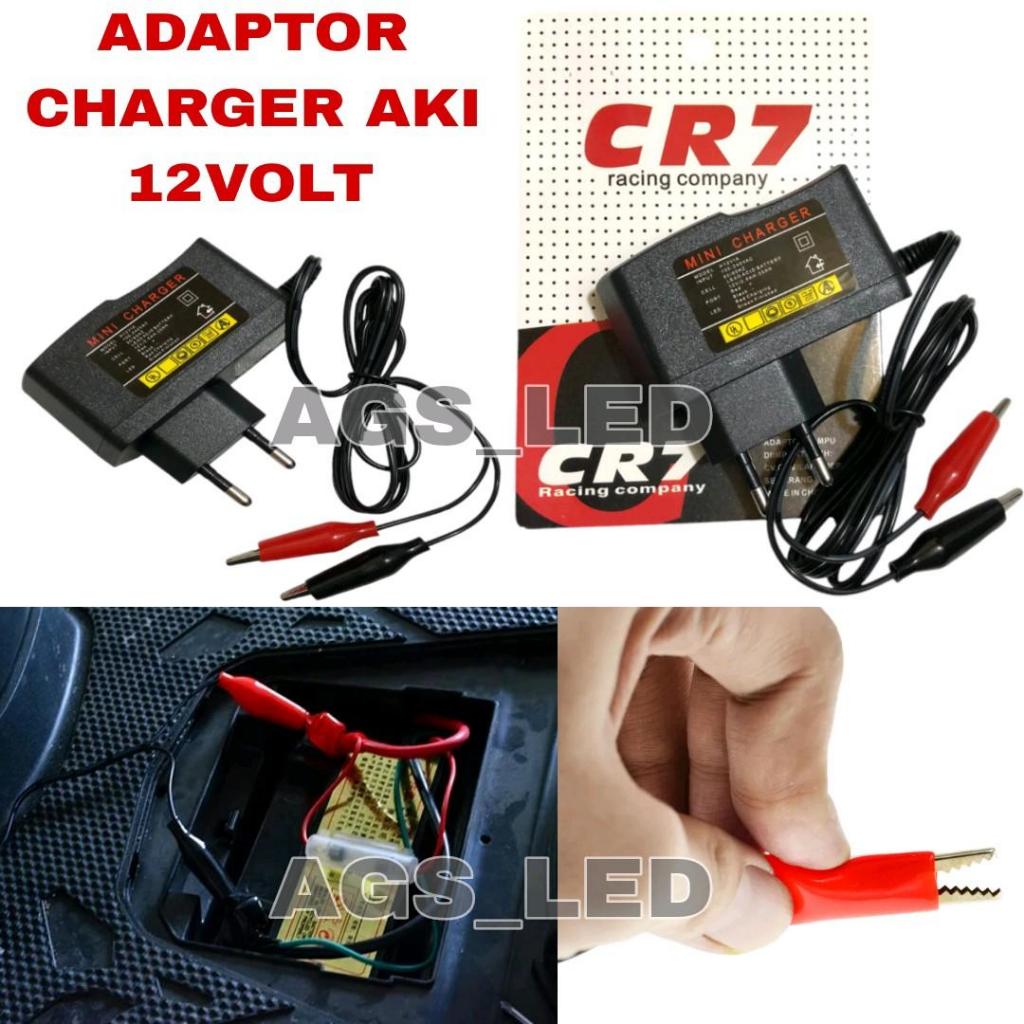 ADAPTOR TEST LAMPU LED 12V / ADAPTOR CHARGER AKI ACCU 12V CR7 / TESTER CHARGER AKI LAMPU ADAPTOR UNI