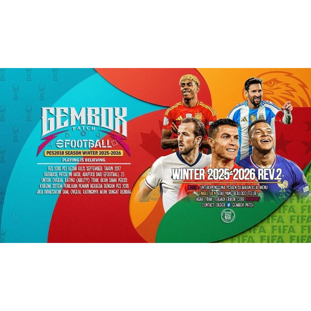 PES 2026 Gembox Patch Winter Rev 2 World Cup Theme PS3 Update Terbaru Via Email