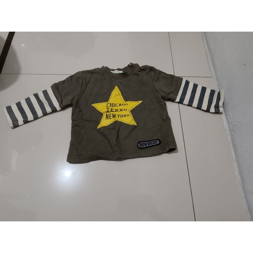 kaos lengan panjang motif bintang