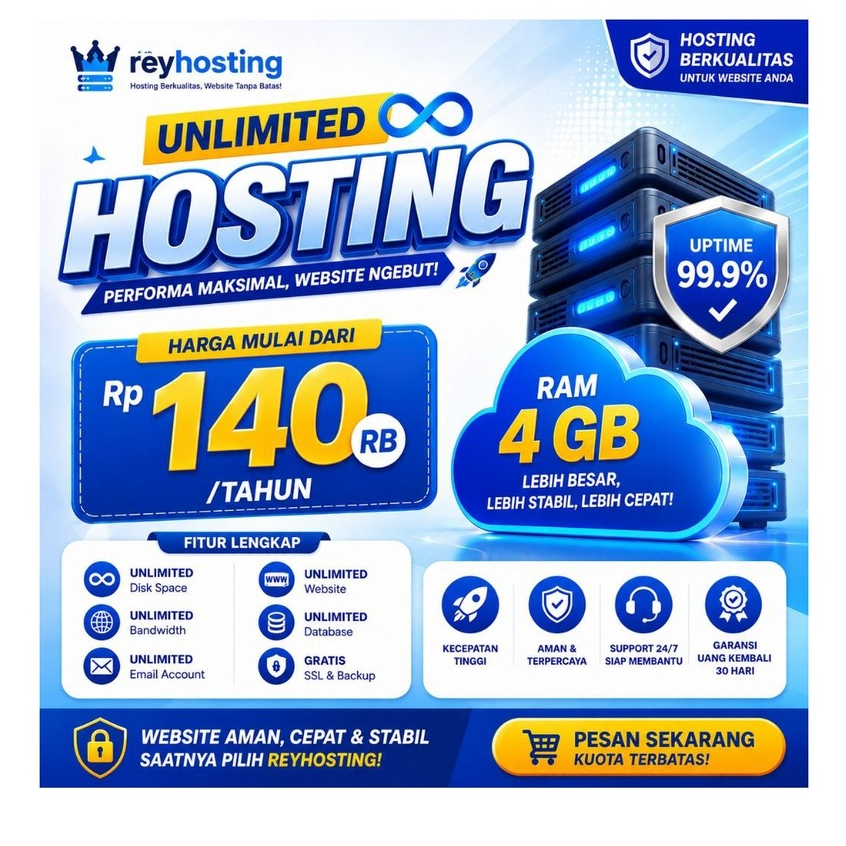 Unlimited Hosting SSD NVMe | Hosting Murah Indonesia
