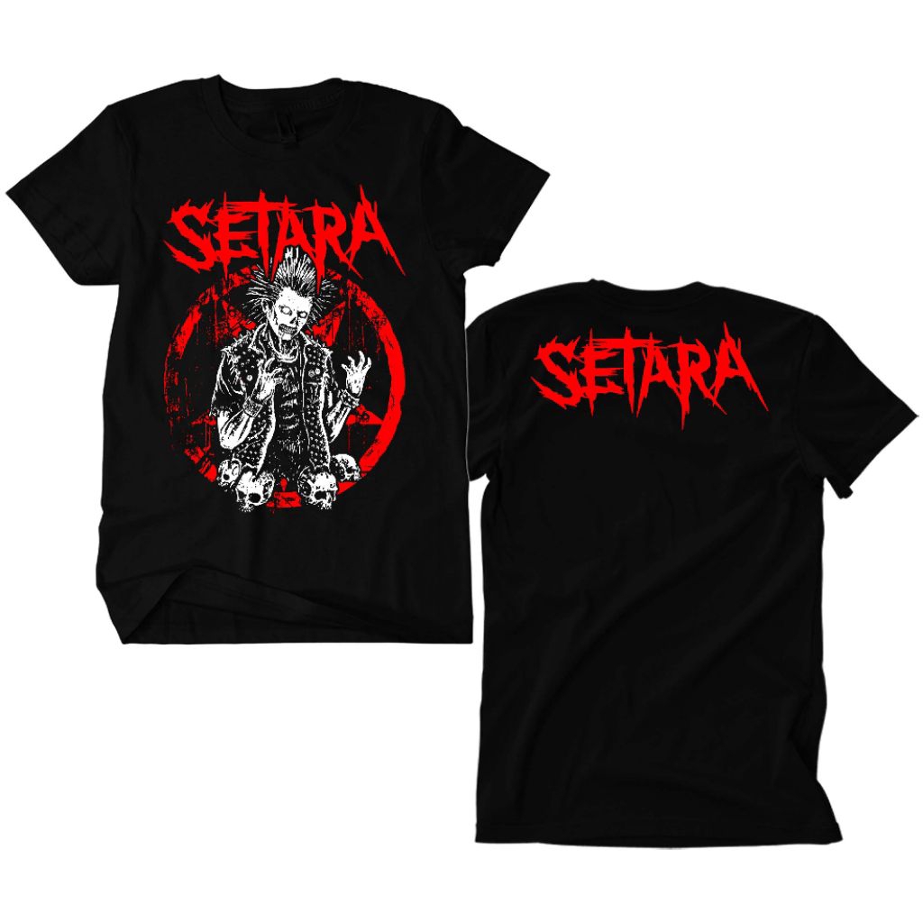 Kaos Band Punk Setara - Ventagram Punk hitam