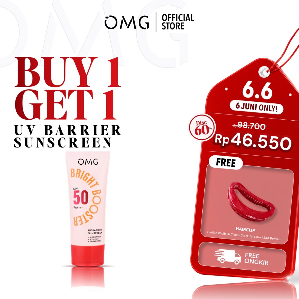 OMG OH MY GLOW UV Barrier Sunscreen SPF 50 PA++++  - Sunscreen - Mencerahkan dengan kandungan Serum 