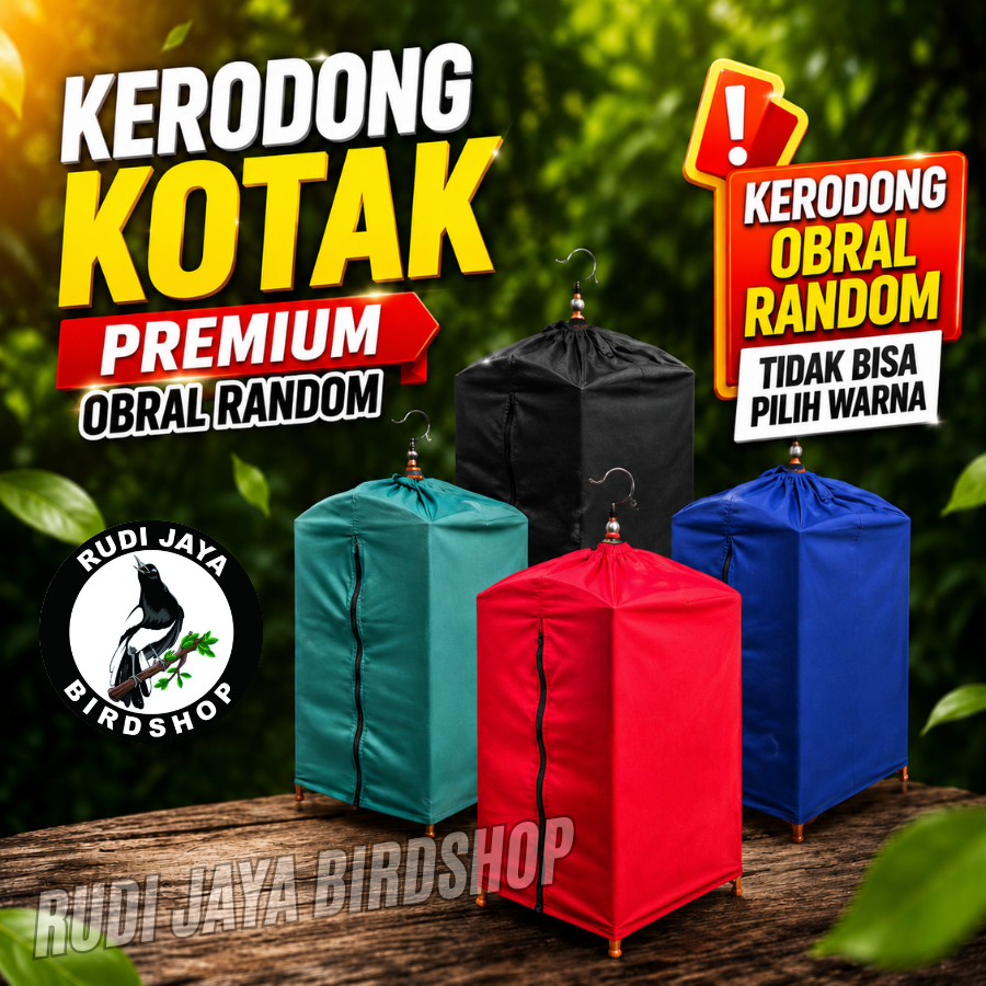 KRODONG KOTAK PREMIUM OBRAL COVER SELIMUT KERODONG KANDANG KACER SANGKAR BURUNG KENARI CENDET JALAK