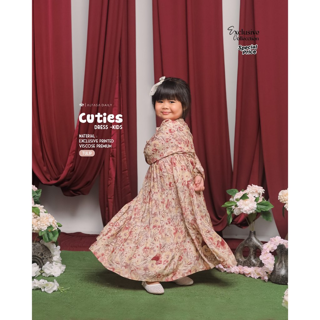 DRESS ANAK PEREMPUAN CUTIES DRESS KIDS NEW EXCLUSIVE COLLECTION - Alfasa Daily