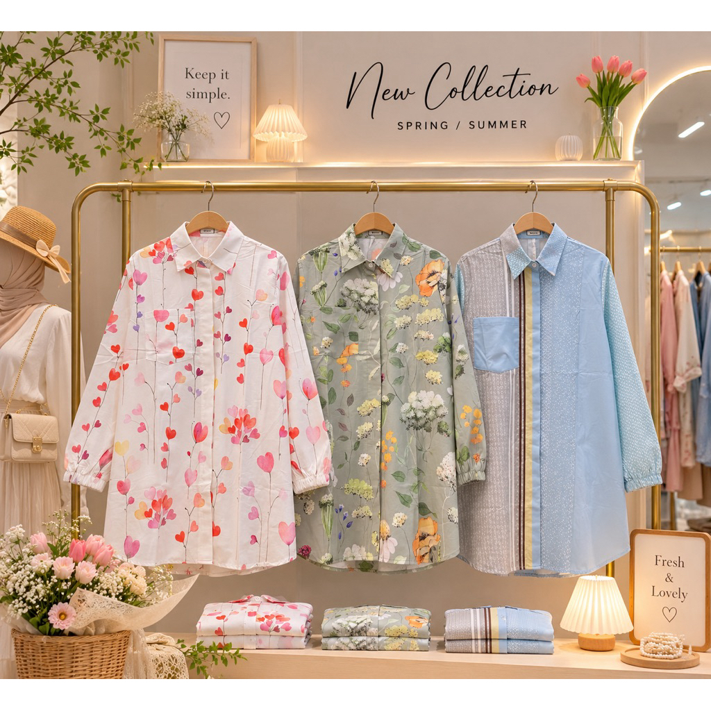 Pakaian Atasan Kemeja Katun Jepang Premium Wanita Bahan Adem Dan Nyaman By Adisa Official