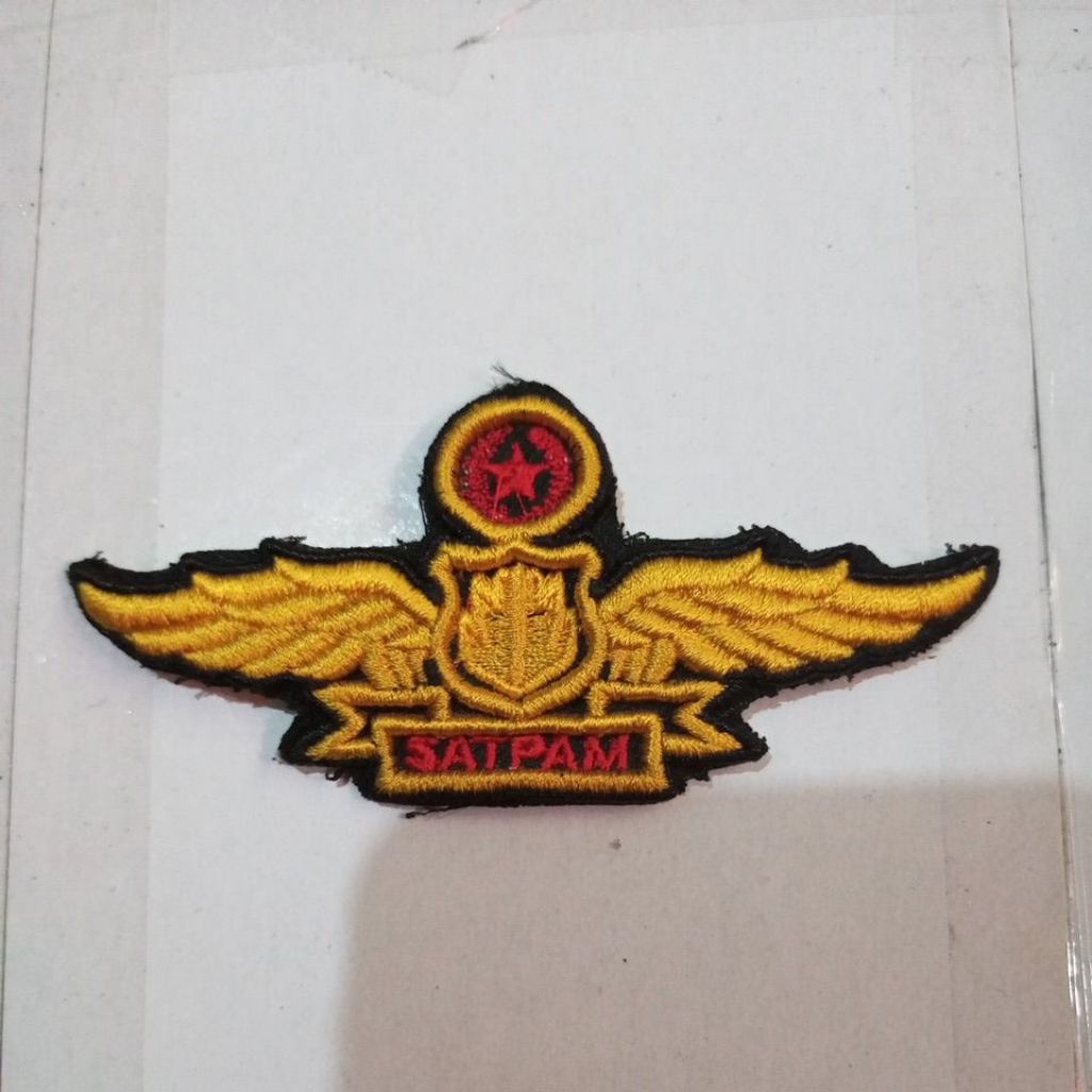 LOGO WING SATPAM BORDIR TIMBUL 3D