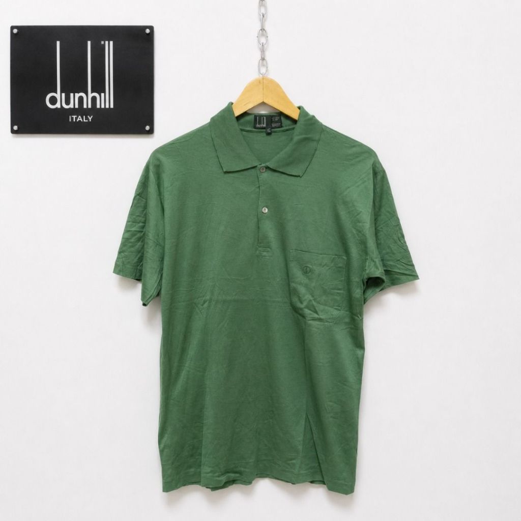 DUNHILL Italy Luxury Classic Old Money Polo Shirt | kaos polo / kerah pria