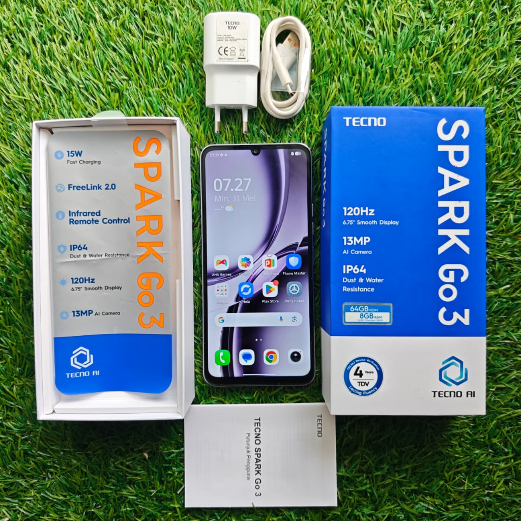 TECNO SPARK GO 3 SECOND 4/64GB HP SECOND HP SEKEN HP BEKAS HP MURAH