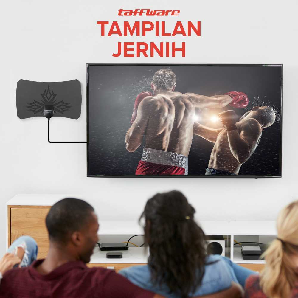 Taffware Antena TV Digital Indoor DVB-T2 Booster Penguat Sinyal STB N0012