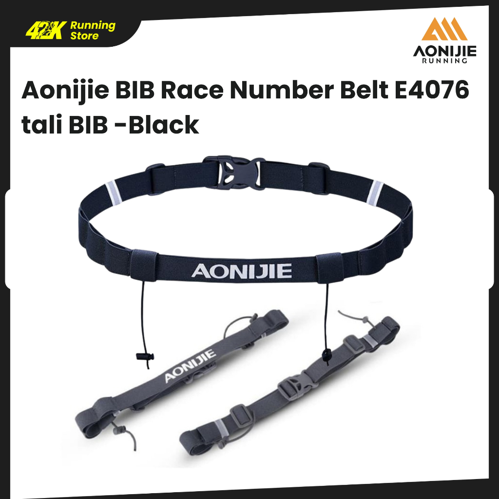 Aonijie BIB Race Number Belt E4076 tali BIB - Black