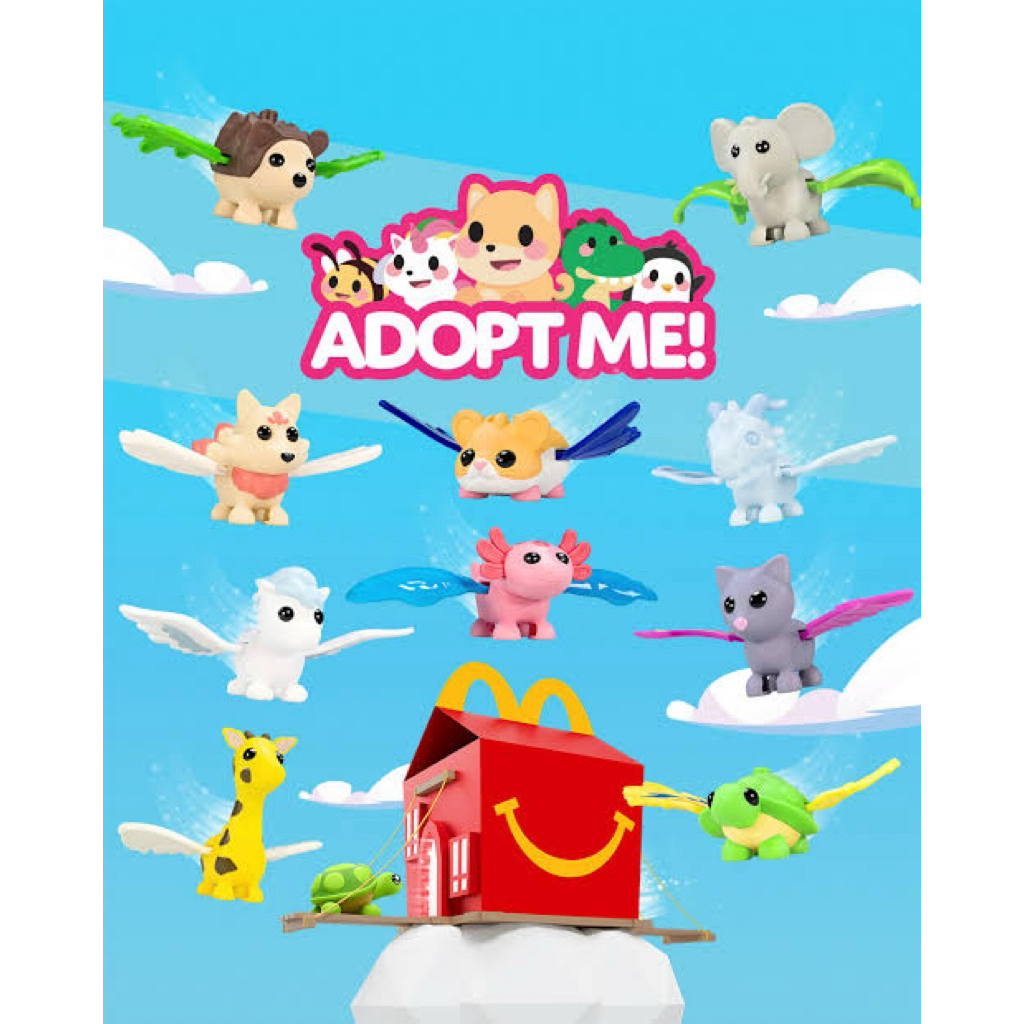 Mainan Anak Adopt Me Hadiah Happy Meal Meals McD McDonald Toy McDonalds Toys McDonald's Roblox Pet S