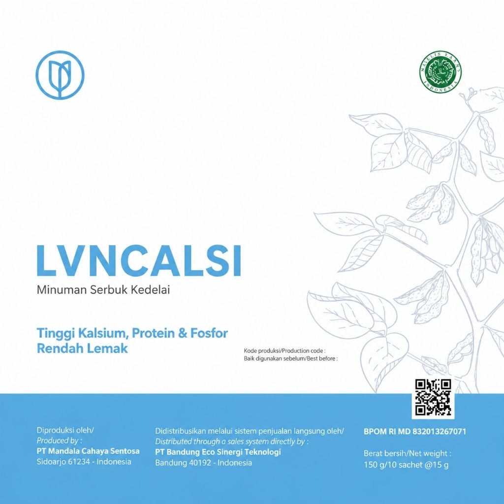 LVN Calsi Minum Serbuk Kedelai Tinggi Kalsium Protein dan Fosfor Original BPOM