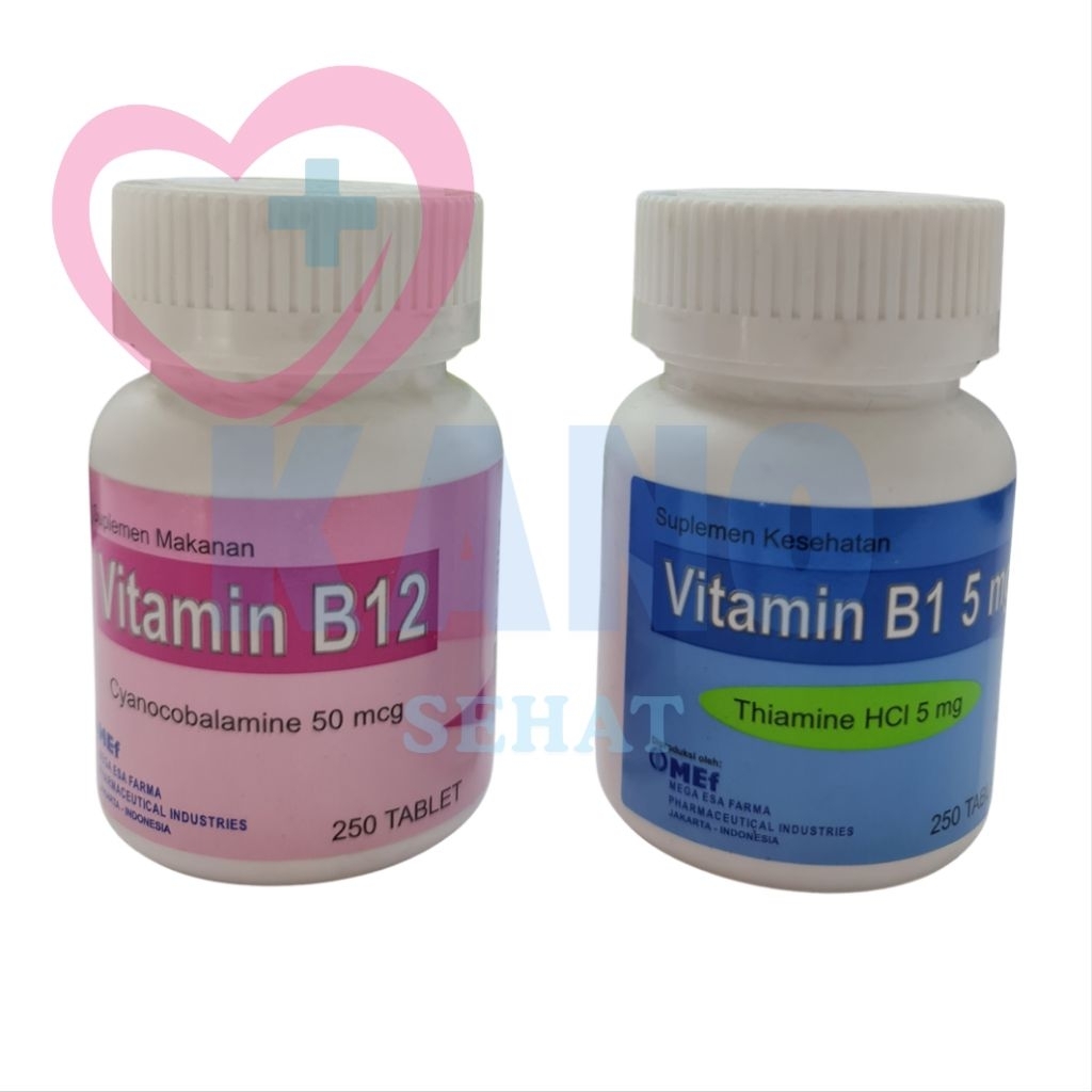 SUPLEMEN VITAMIN B12 50 Mcg, VITAMIN B1 5 Mg