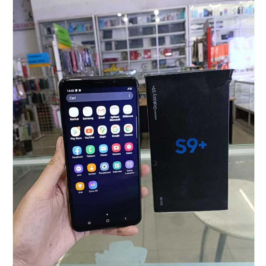 SAMSUNG GALAXY S9+ S9 PLUS 6/256GB SECOND G965F SEKEN BEKAS RAM 6 INTERNAL 256