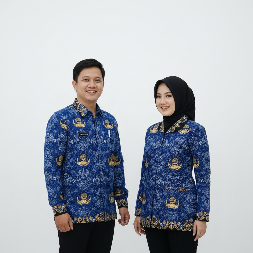 Baju Kemeja Batik KORPRI Wanita ASN Size S-8L Jumbo