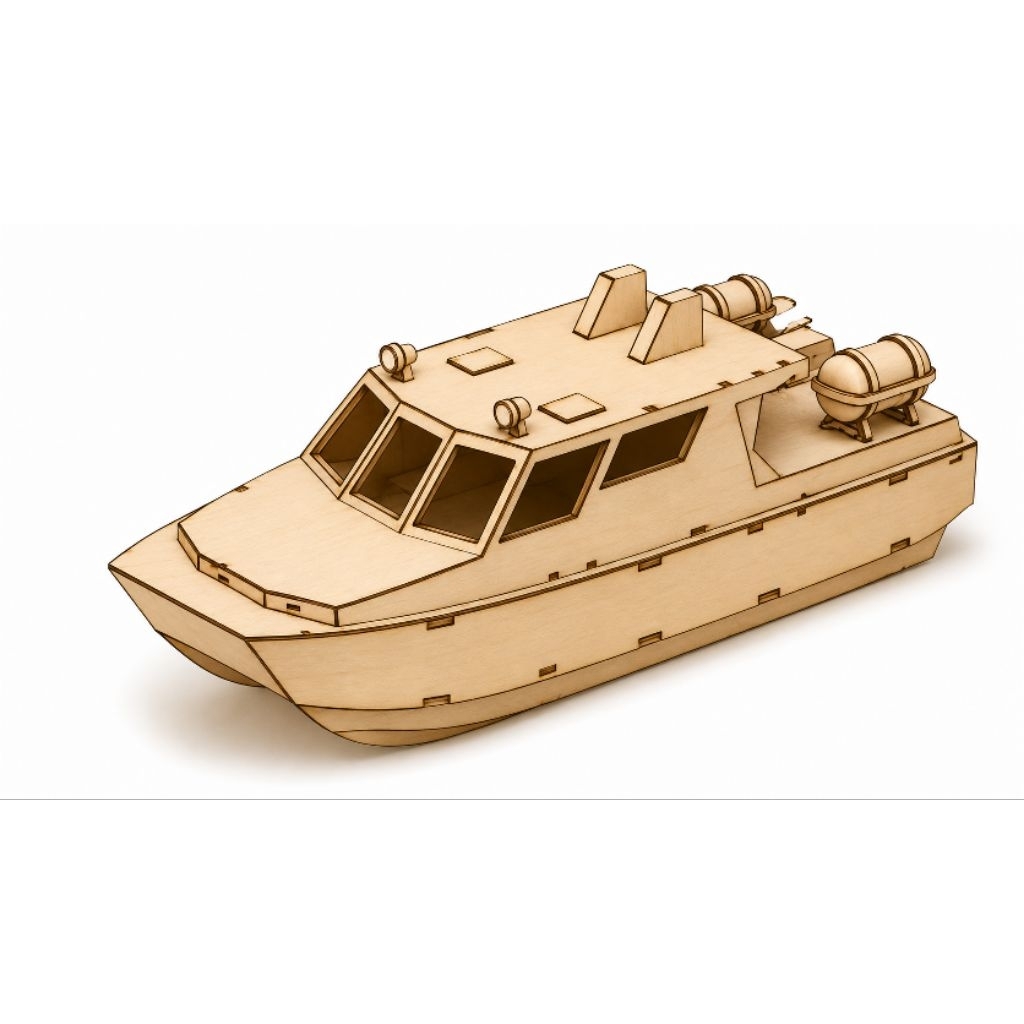 Kit Cutting Laser Rc Boat - Catamaran - 120 cm