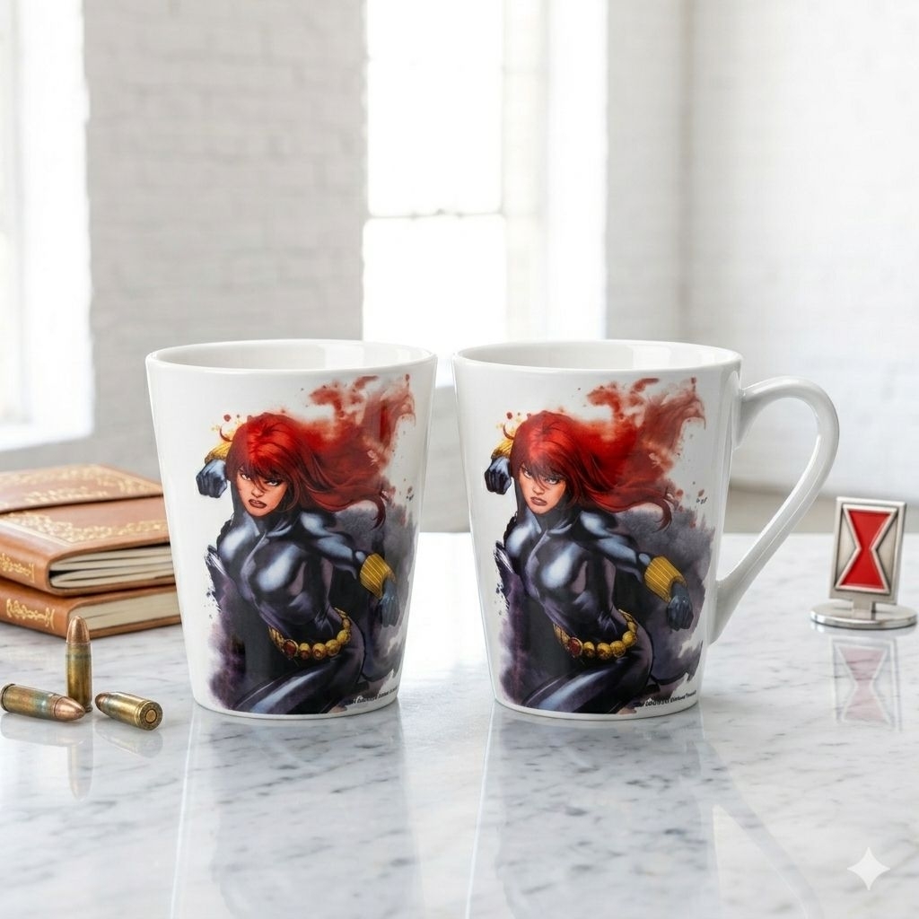 Cangkir Lucu Karakter MARVEL Black Widdow 346ml - MINISO Ceramic Mug
