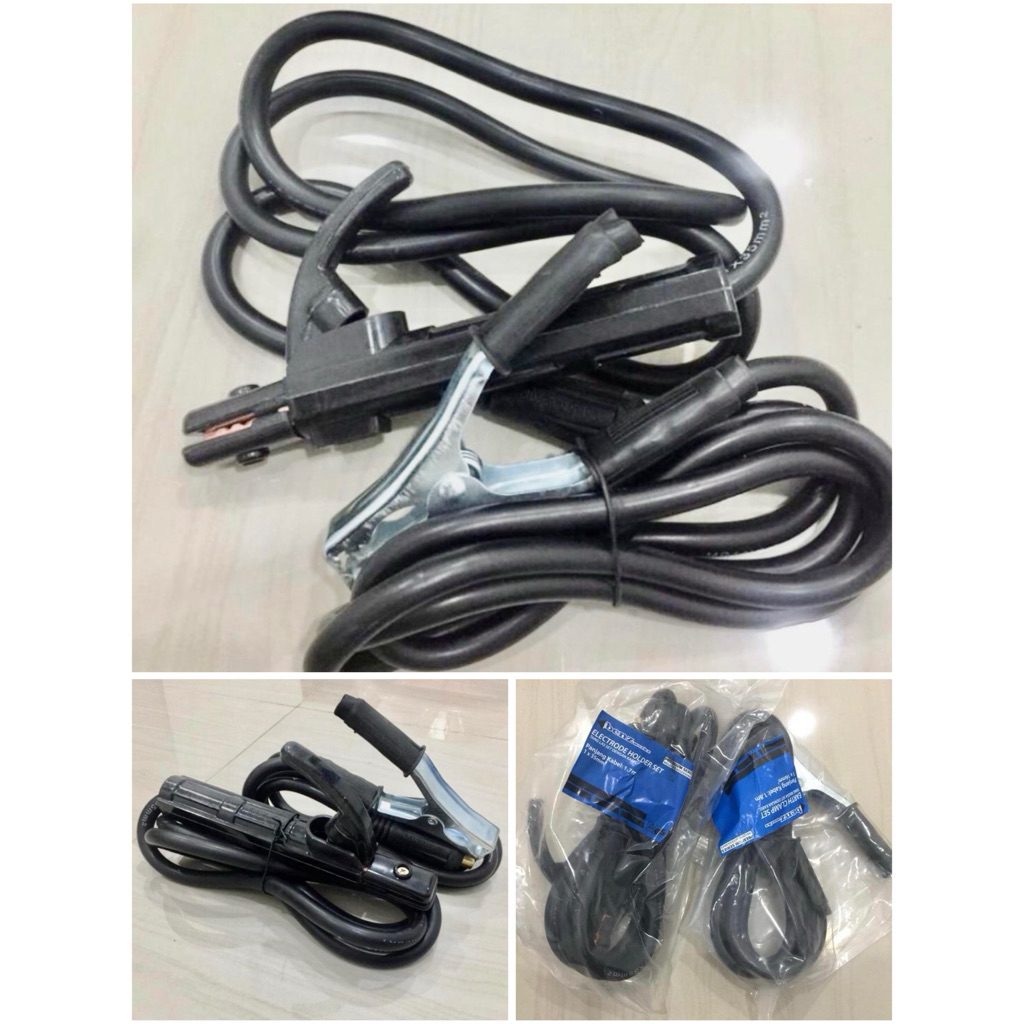 set 2pcs Tang las kabel set + Tang bumi massa kabel tang masa tang bumi Tang las inverter electrode 