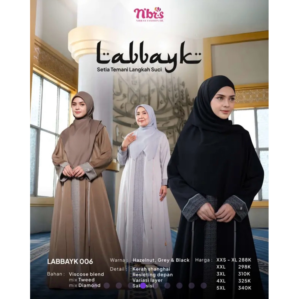 preloved gamis umroh NBRS nibras