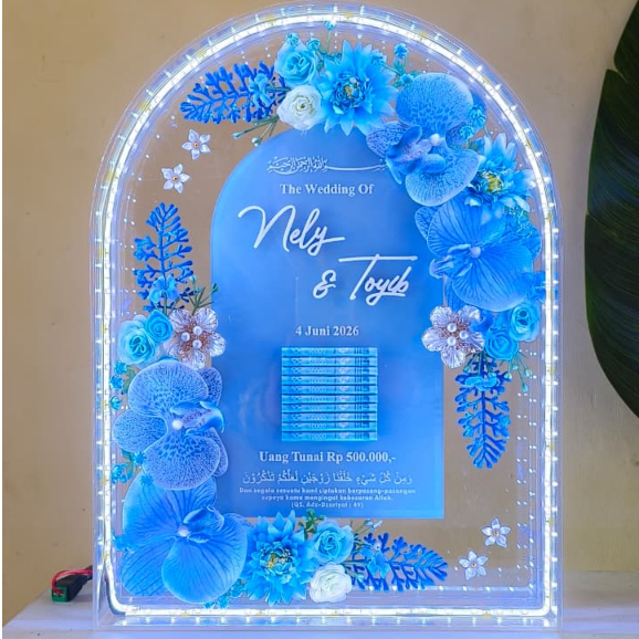 Mahar kubah/mahar nikah Dome/mahar pernikahan kubah/mahar akrilik/mahar estetik