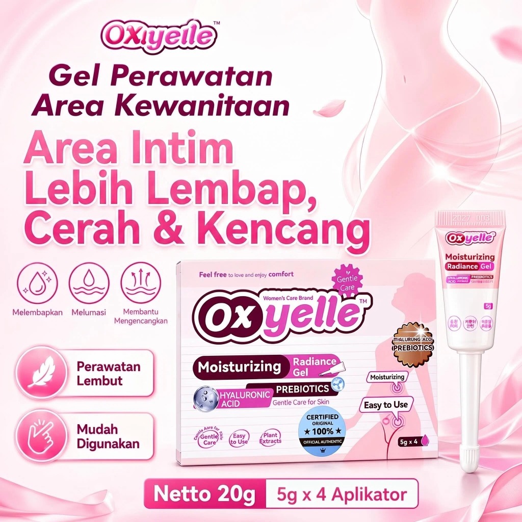 Oxyelle Intimate Gel Wanita Herbal – Pelembap Miss V, Pelumas Wanita, Atasi Kering & Bantu Jaga Elas
