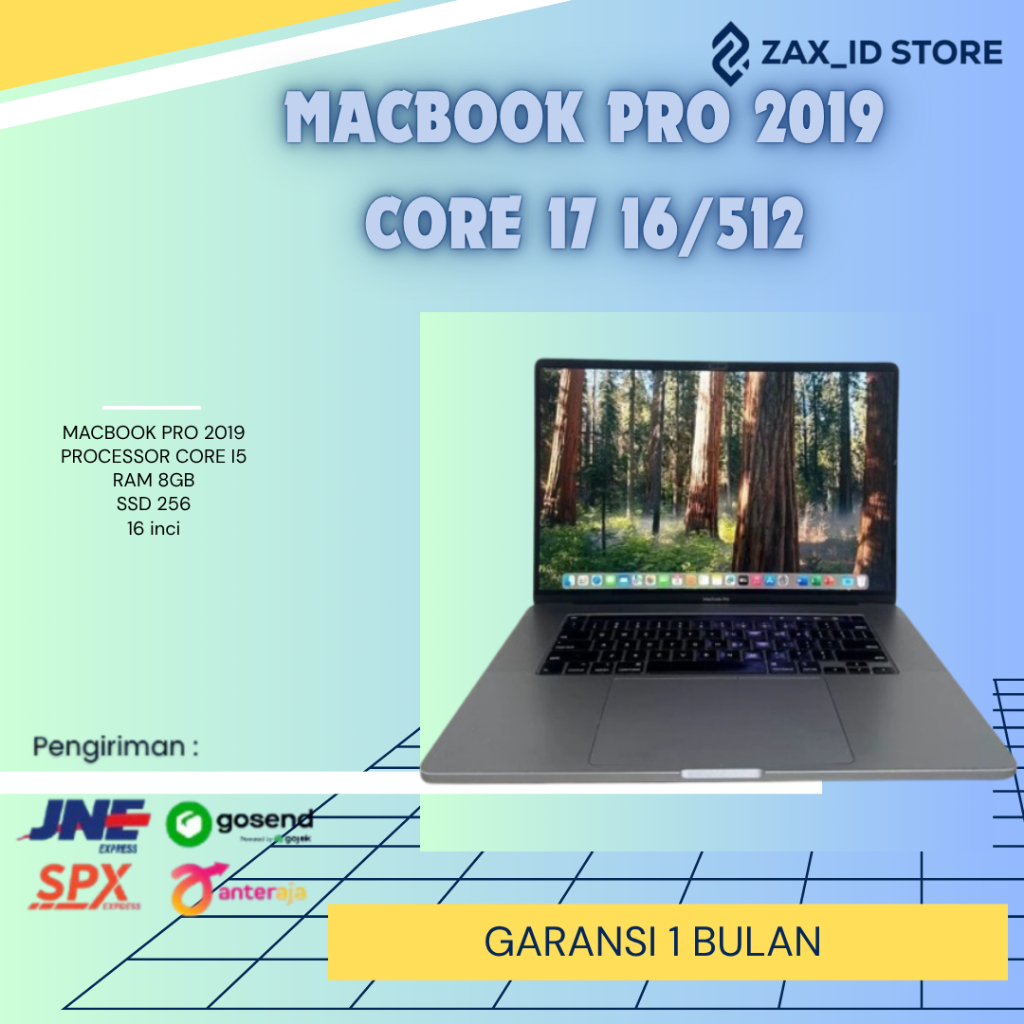 Macbook Pro 2019 16 inc Touchbarr Core i7 16/512