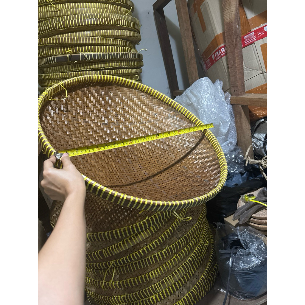 ayakan bambu jumbo 58cm irik bambu saringan bambu besar tanggok jumbo