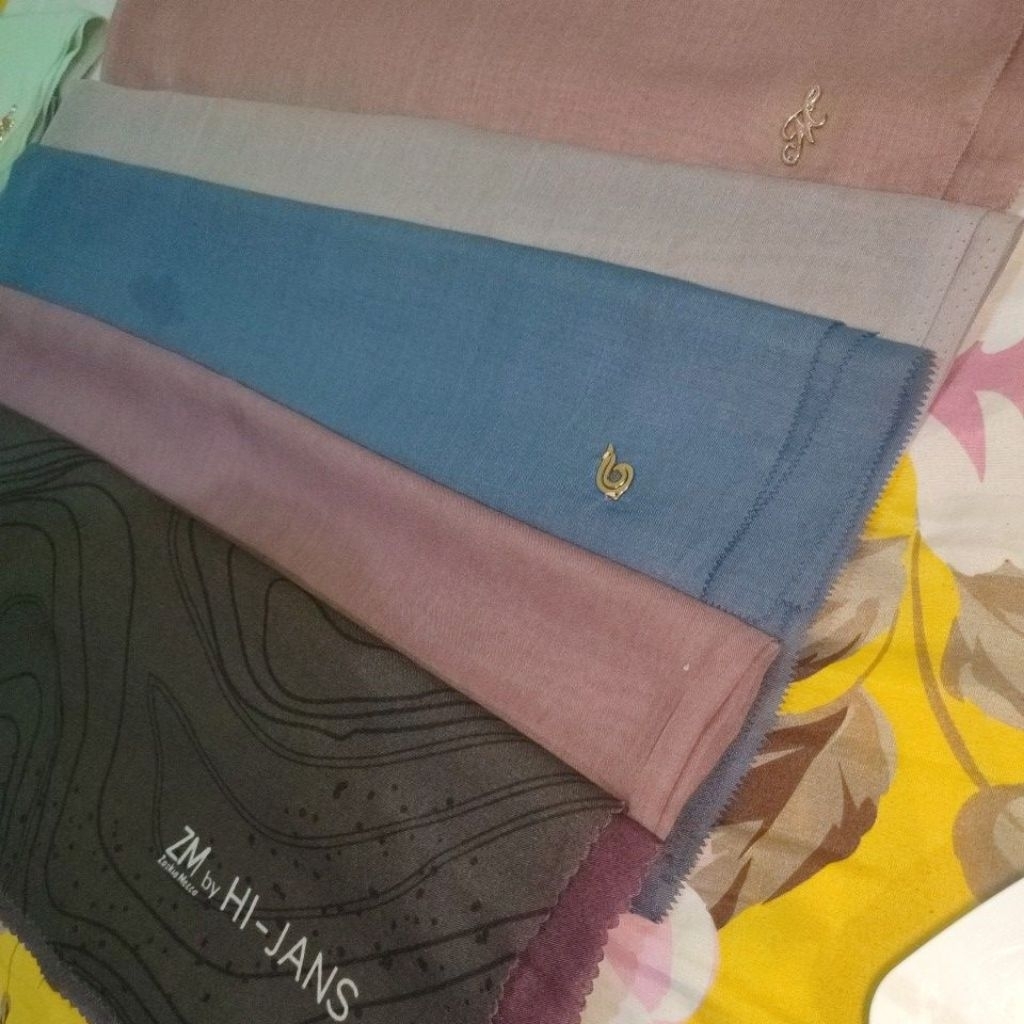 preloved krudung paris sekali cekout dapat 5 yang ad d fto real